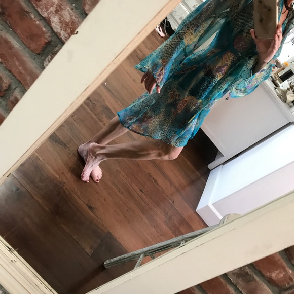 Flowy beach cover up Duster/wrap dress by Tamaraus - Picture 4 of 8